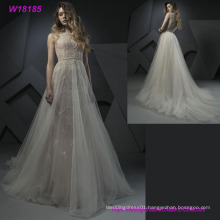 Professional Supplier for Wholesales Strapless with Veil Beaded Patterns Wedding Dress